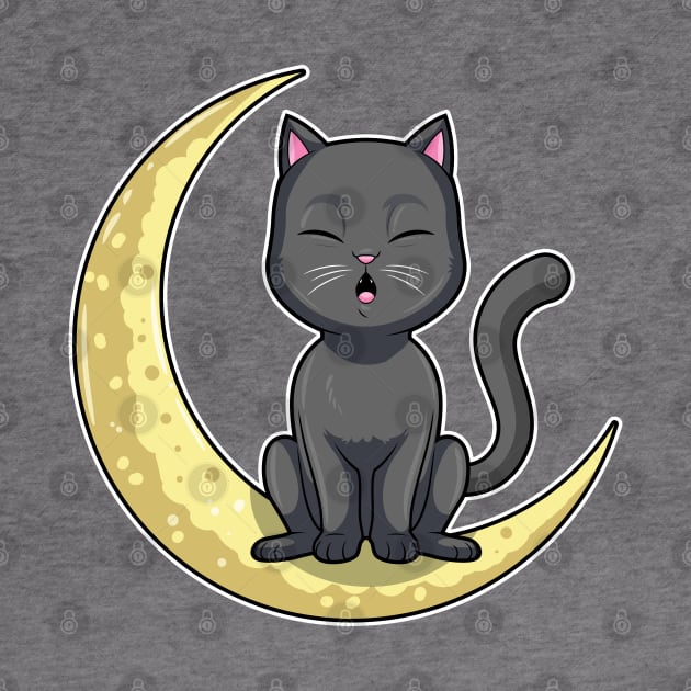 Cat Night Moon by Markus Schnabel